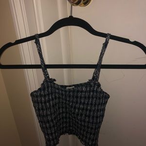 Brandy Melville Blue Patterned Crop